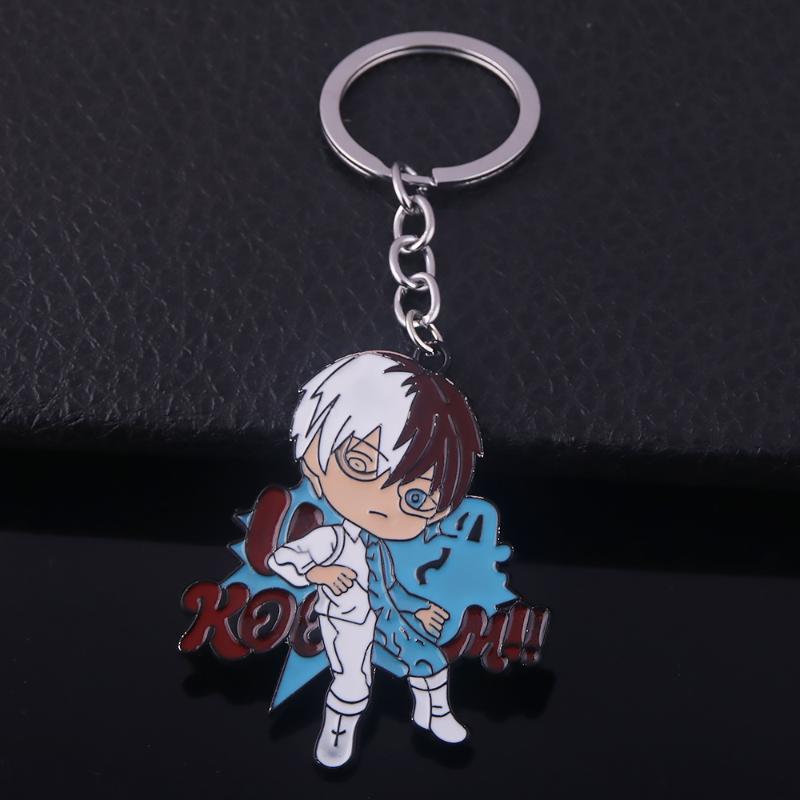 

Keychains Japanese Anime My Hero Academic Key Chain Accessories Todoroki So Pendant Keychain Keyring For Men Women Cosplay Wholesale, Silver