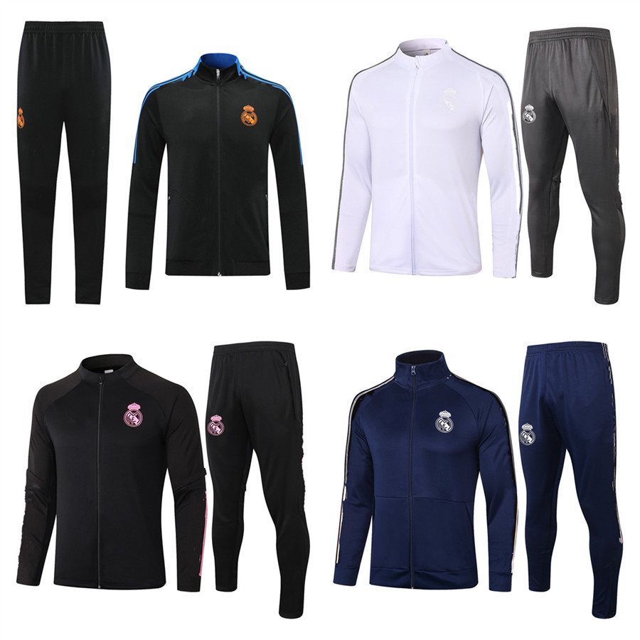 

2021 2022 Real Madrid soccer tracksuit jackets Chandal 2021 camiseta de futbol HAZARD BENZEMA MODRIC football jacket training suit jacket