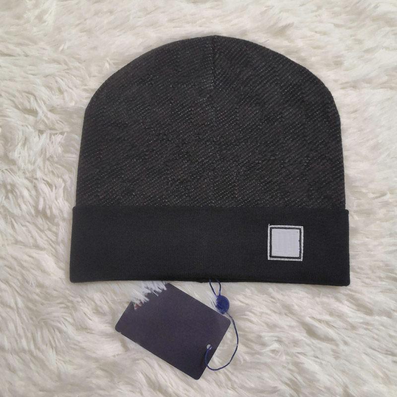 

Luxury Knitted Hat Designer Beanie Cap Mens Fitted Hats Unisex For Cashmere Plaid Letters Casual Skull Caps Outdoor Fashion High Quality 9 color, Grey