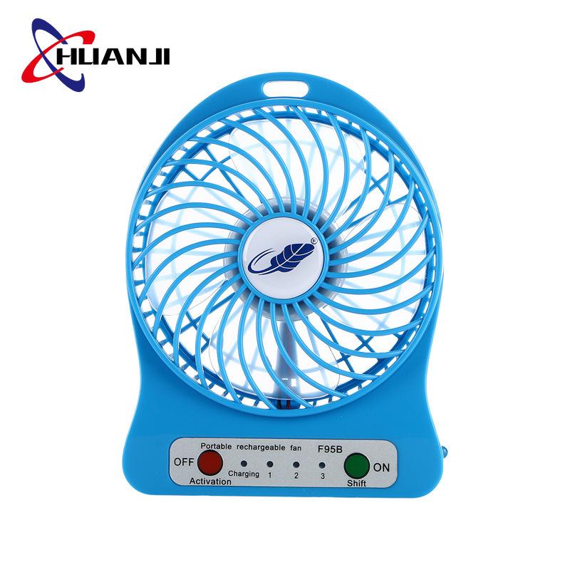 

Electric Fans HUANJI Portable USB Rechargeable Fan Mini Personal Desktop Cooling Operated Handheld C107