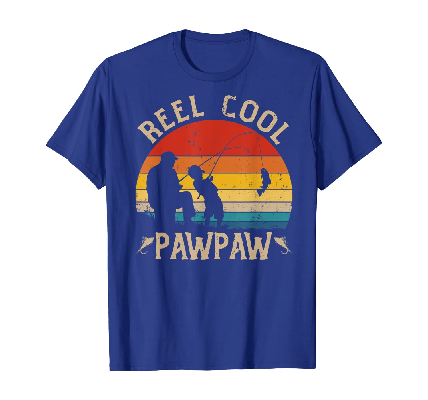 

Reel Cool Pawpaw Shirt Funny Fishing Fathers Day TShirt Gift, White;black