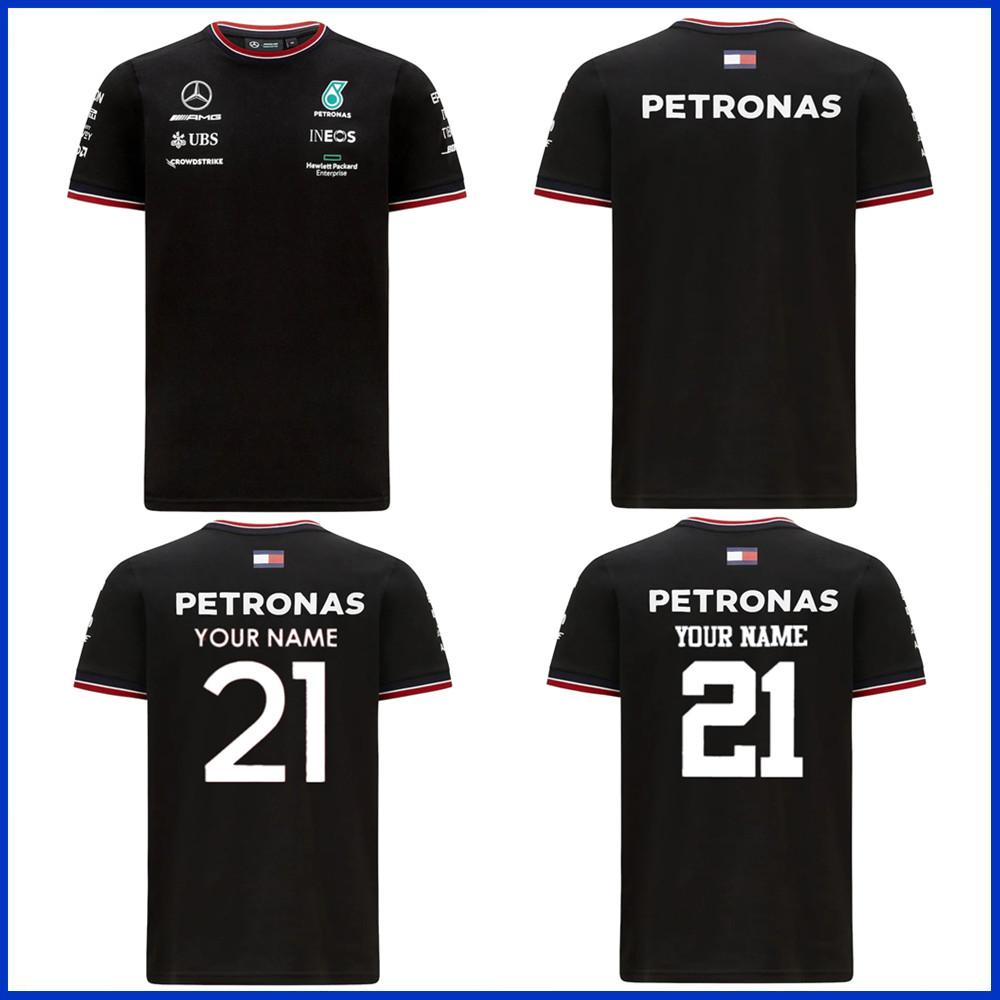 

Mercedes AMG Petronas F1 2021 Team T-Shirt - Black 2021 For AMG Petronas Motorsport F1 Team Racing GP Men's Team line Breathable Casual, Jersey