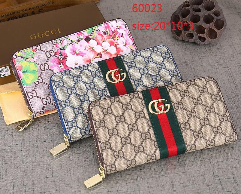 

2021 wallets designer long wallet lady multicolor coin purse Card holder women men classic zipper pocket clutch HL59, Red;black