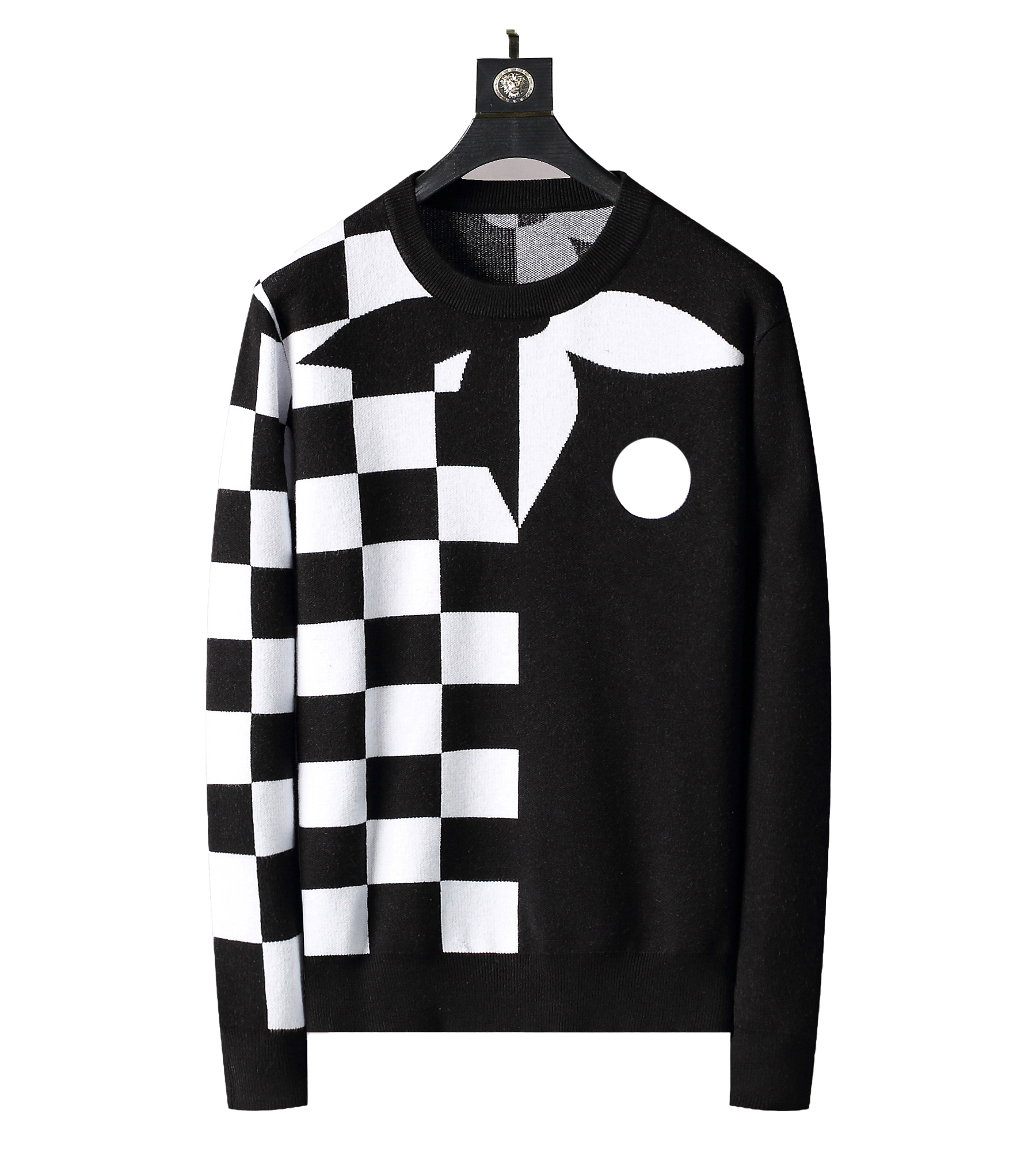 

Mens Sweaters High Quality Long Sleeve Sweater Simple Solid O-neck Casual Knitted Pullovers Men Sportwear Jumpers SIZE S-3XL #07, Black