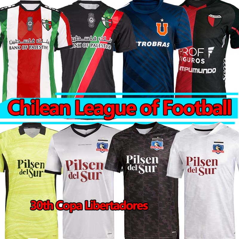 

21/22 JIMENEZ Palestino Deportivo Soccer Jerseys 30th Copa Libertadores PARRAGUEZ Colón Colo-Colo football shirts MONTILLO Camiseta Universidad de Chile uniforms, Chile 21-22 away