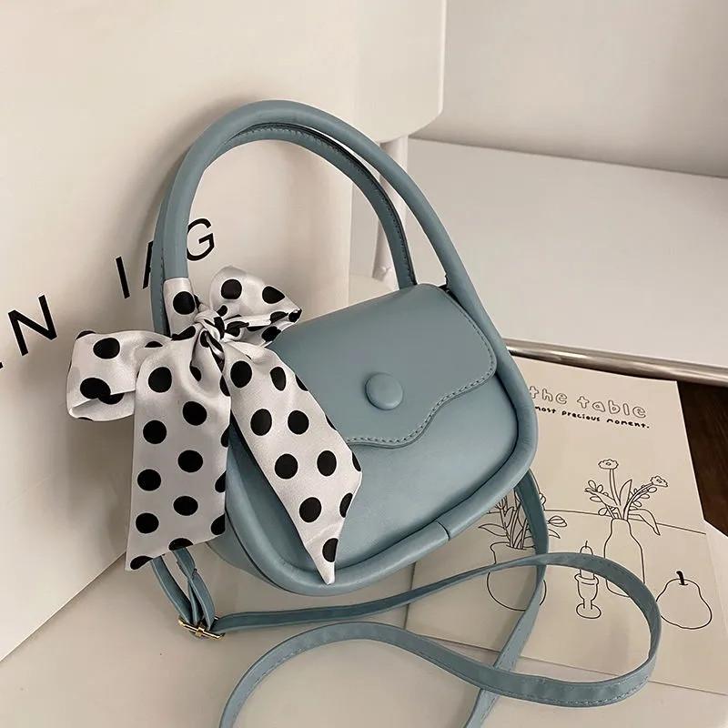 

Evening Bags Summer Classy Saddle Crossbody Women Basic Lovely Ribbons Bow Flap Pocket Designer Shoulder Bag More Color PU Handbags