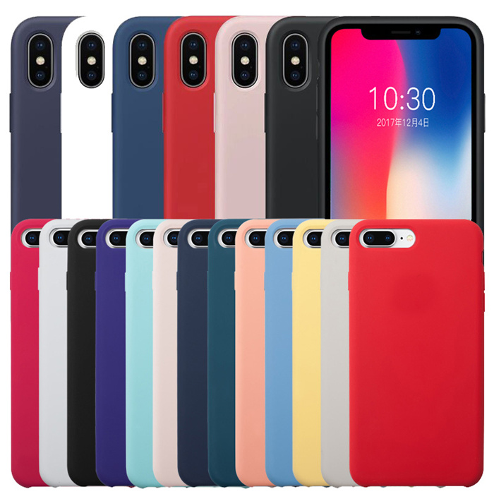

Official Original Silicone iPhone Case With Logo For 11 12/12 Pro XR Xs Max 6 7 8 Plus Shockproof Anti-drop Dirt-resistant Anti-scratch Crashproof Has Retail Box Package, Mix colors / best selling colors