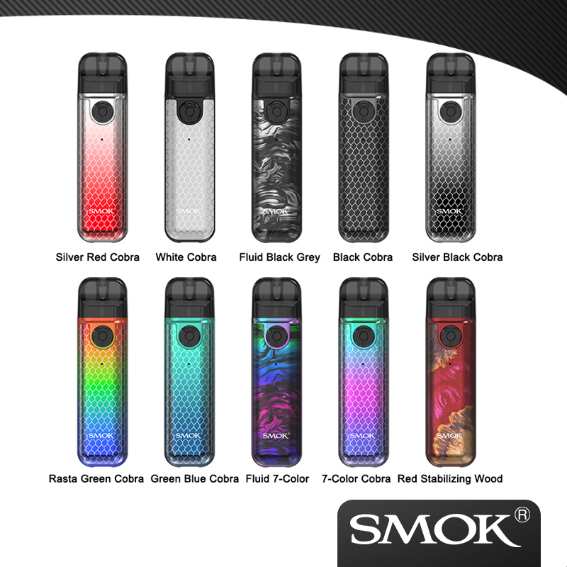 

SMOK Novo 4 Mini Kit 25W 900mAh battery 2ml Pod Compatible with LP1 series coils 100% Original, Multi
