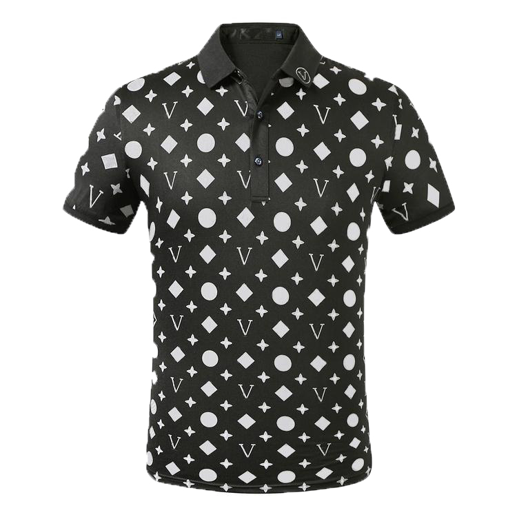 

Men Wear Designer Polo Shirt Fashion Mens Summer PoloShirt Print embroidery High StreetFashion M-XXXL 2021 Rick Owen, White;black