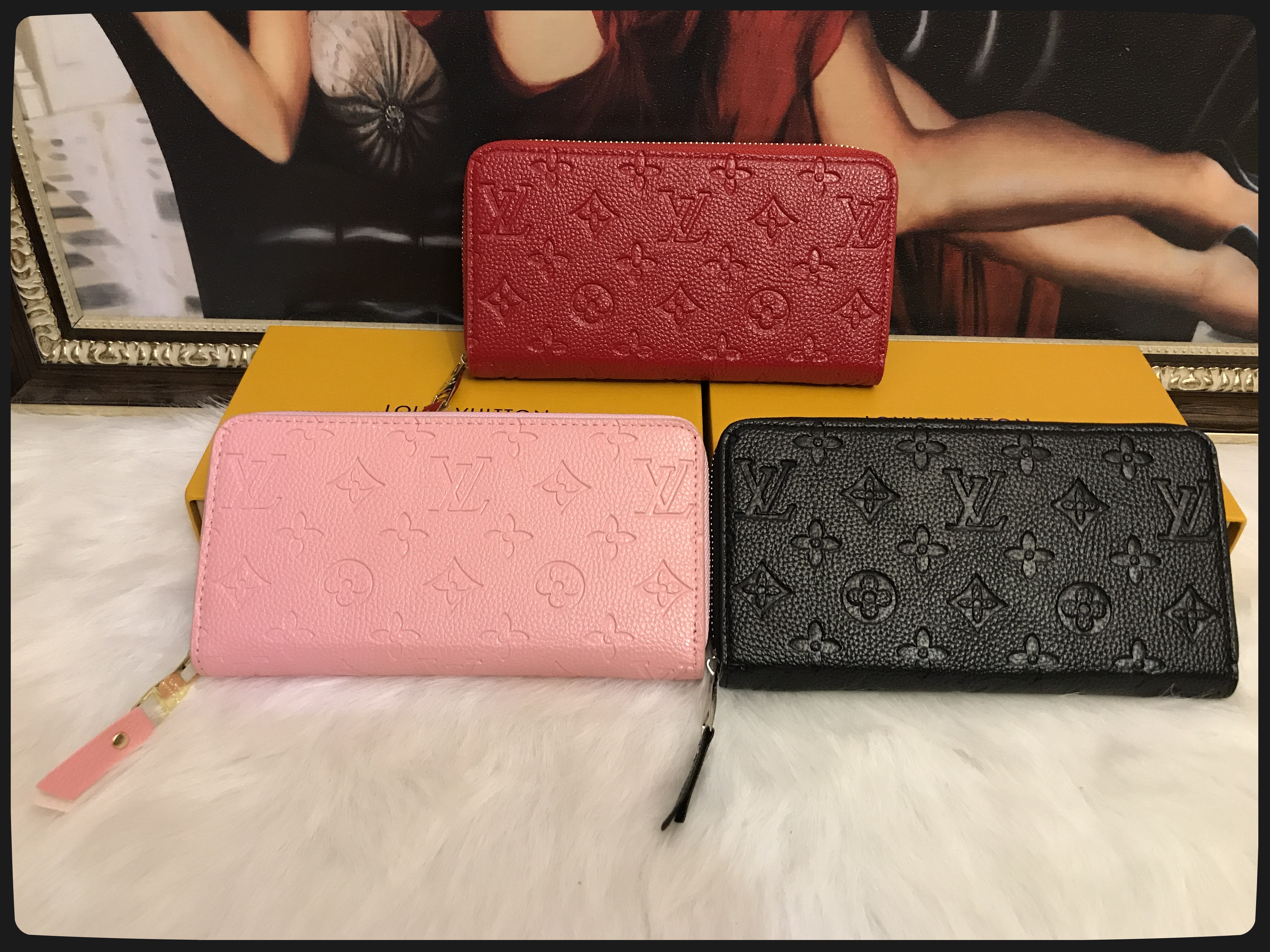 

lv LOUIS BAG VITTON YSL Top quality Zipper Wallets Women Purse Long Wallet Fashion Lady Clutch Men Shoulder Bag Ladies H, Red;black