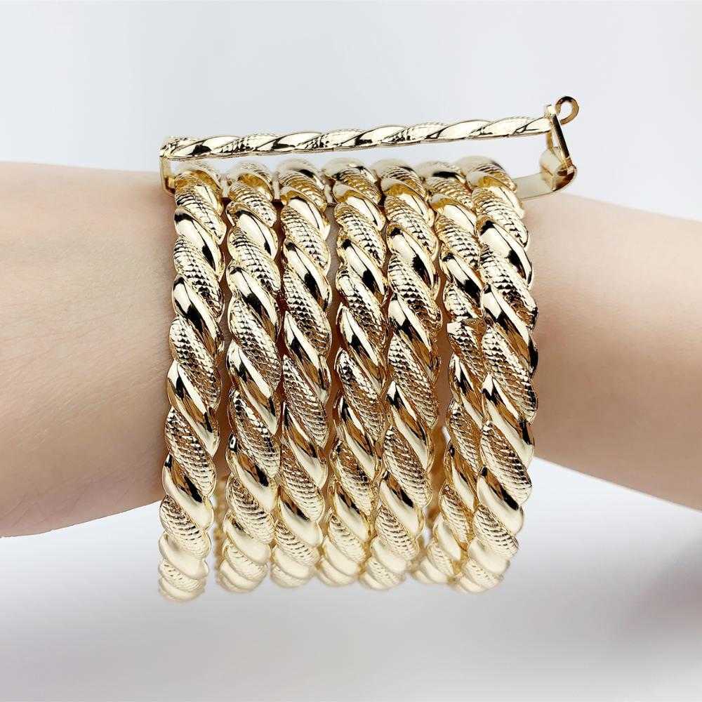 

Dubai Gold Bracelet Moroccan Women Wedding Charm Gold Bracelet Q0722