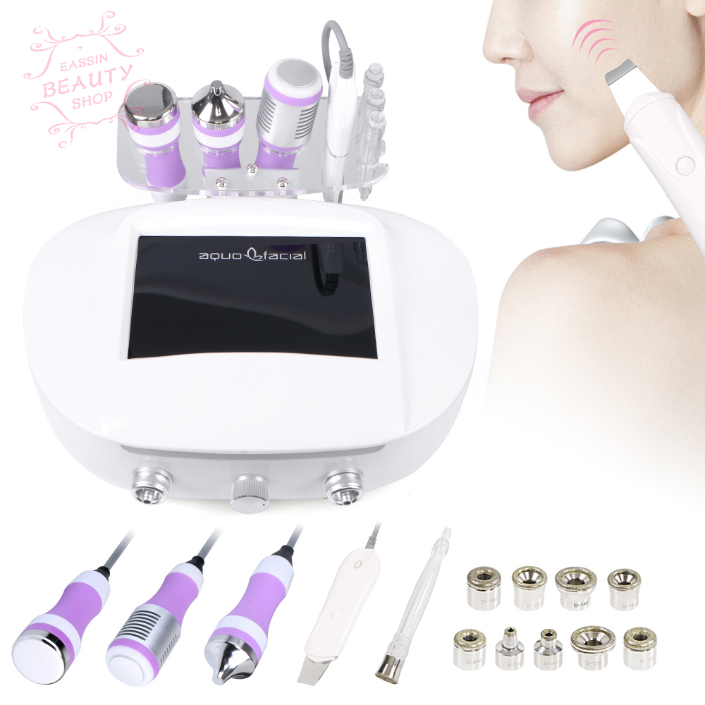 

Ultrasonic Microdermabrasion Scrubber Skin Tightening Deep Cleansing Wrinkle Removal Machine With Cold Hammer