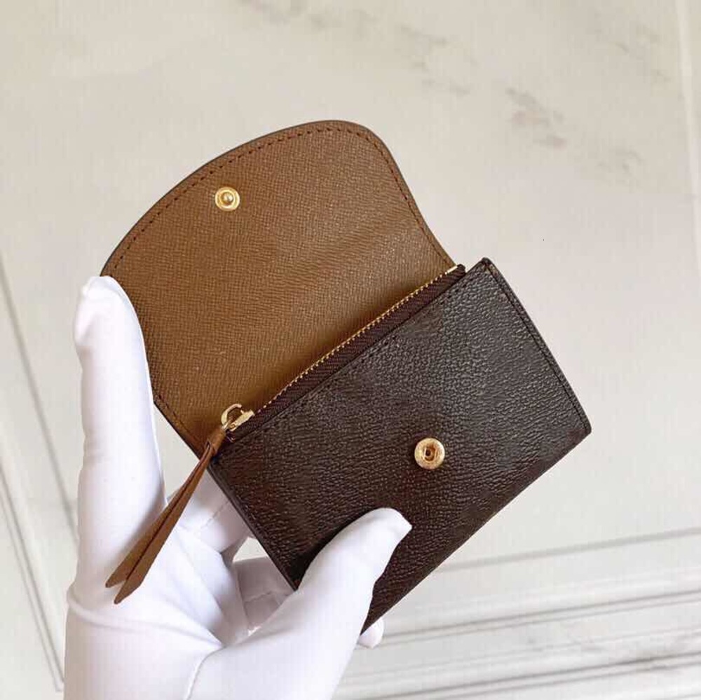 

COIN PURSE Colourful Press Stud Female Compact Spacious Short Wallet Grained Leather Lining Out Coated Canvas Flower Printed ARFI lesvago, Rusty red