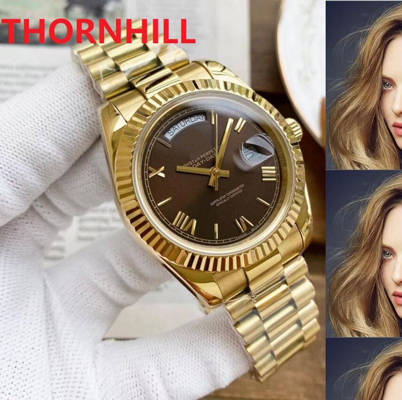 

Top Day-Date Roman Dial Designer Watch Men Automatic high quality 316L Full Fine Stainless Steel Mens Mechanical Orologio di Lusso Wristwatch 5ATM waterproof clock, As pic