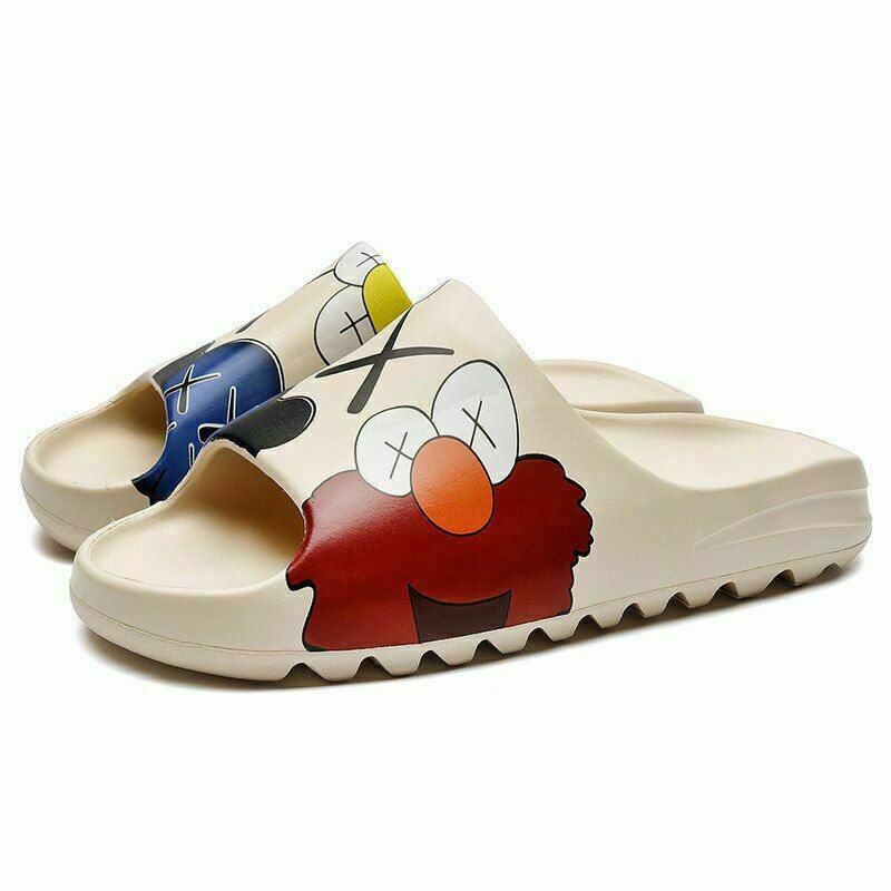 

2021 Summer Slides Breathable Beach Sandals Flip Flops Mouth Men Women Cartoon, 5#