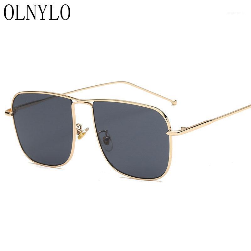 

Sunglasses Men Vintage Rectangle Alloy Frame Brand Designers Sun Glasses Mirror Drivers Classic Driving UV400