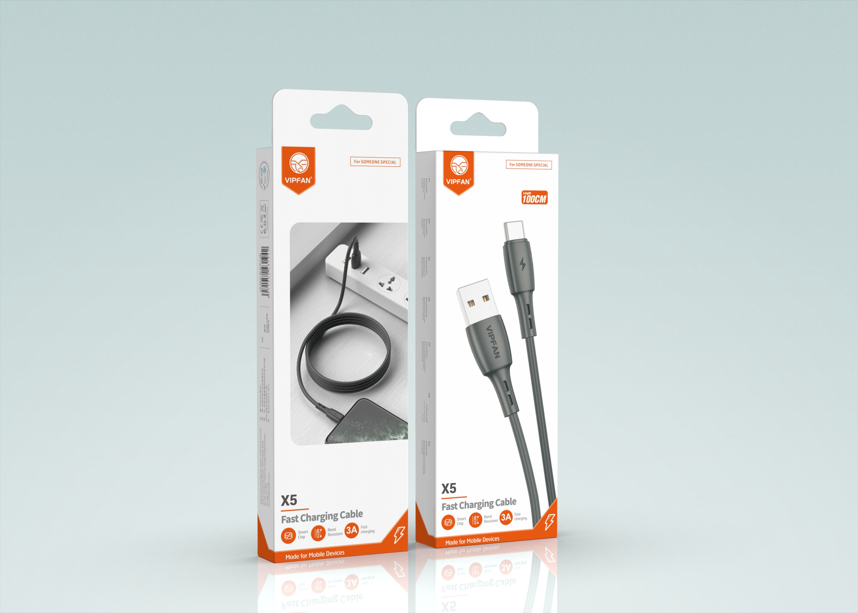 

3A Micro Type C USB Cables 1m 2m 3m Fast Charging Quick Charger Data Cable For Android Mobile Phone With Retail Color Box CB-X5, White