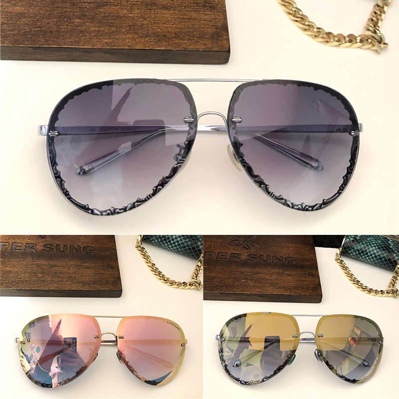 

SK901 Fashion Sunglasses With UV Protection for men and Women Vintage oval Frameless popular Top Quality Come With Case classic sunglasses, White;black