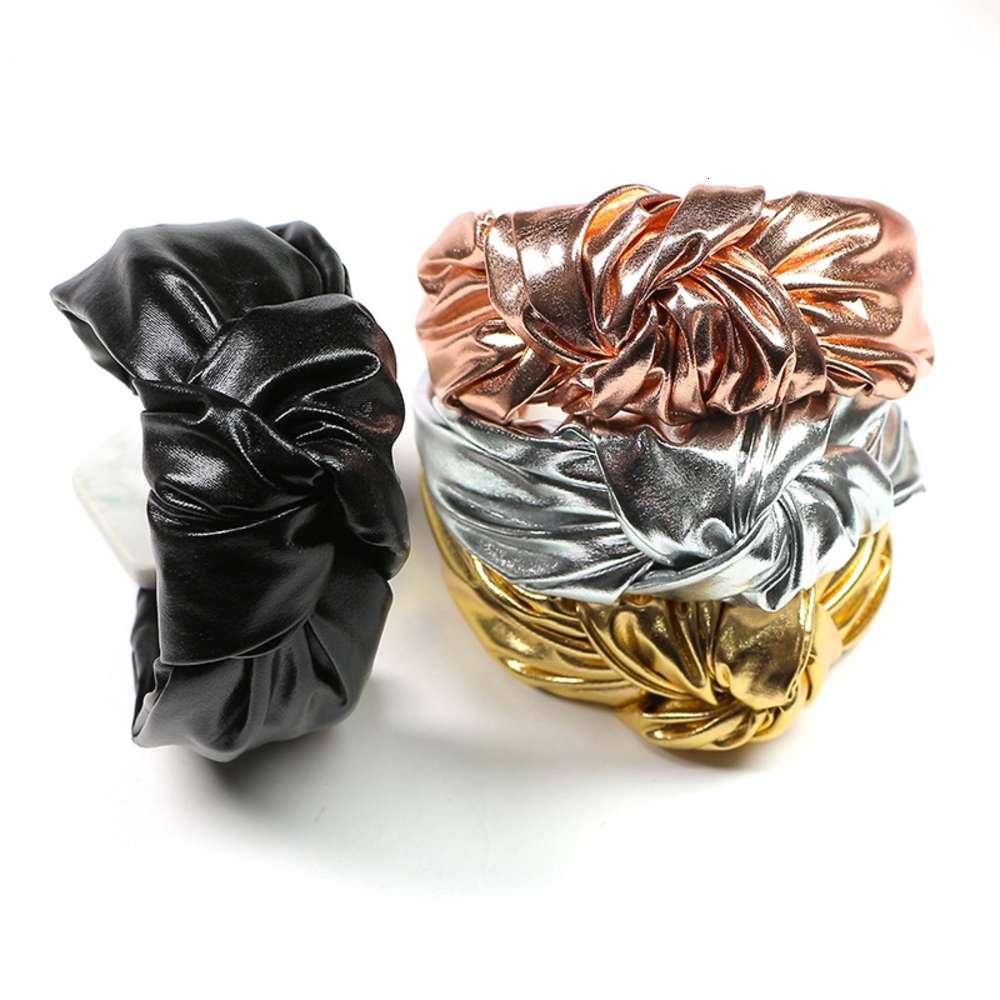 Base metal cloth middle knot wide edge hairband hairpin light luxury synchronous Headband-image-695859091