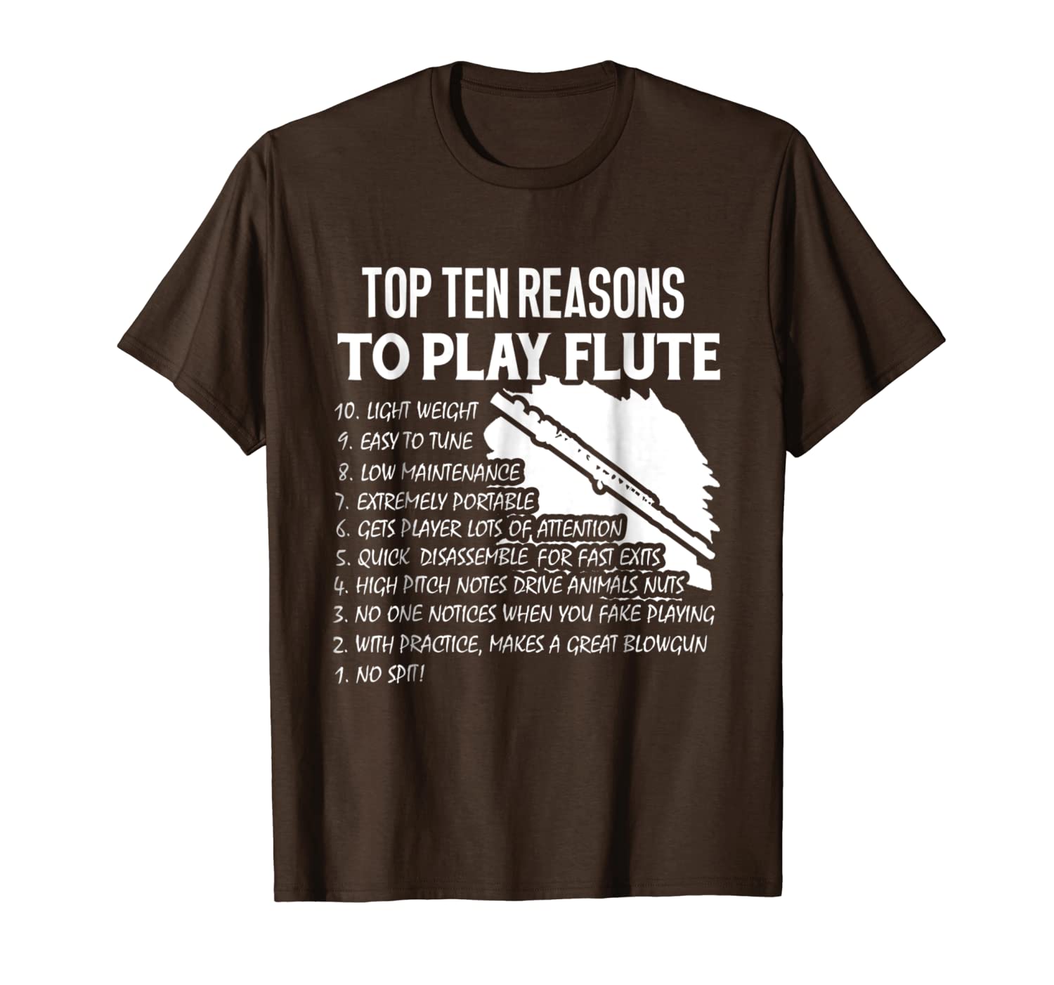 

flute shirt - ten reasons to play flute shirts, White;black