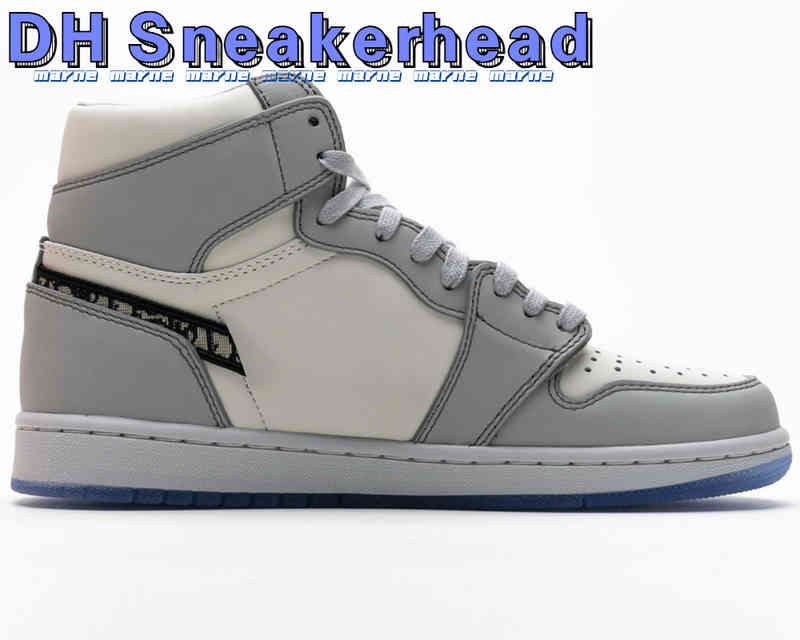 

2021 Top Quality Jumpman 1 Womens Mens Basketball Shoes 1S White Gray Fashion sneaker{category}, #1