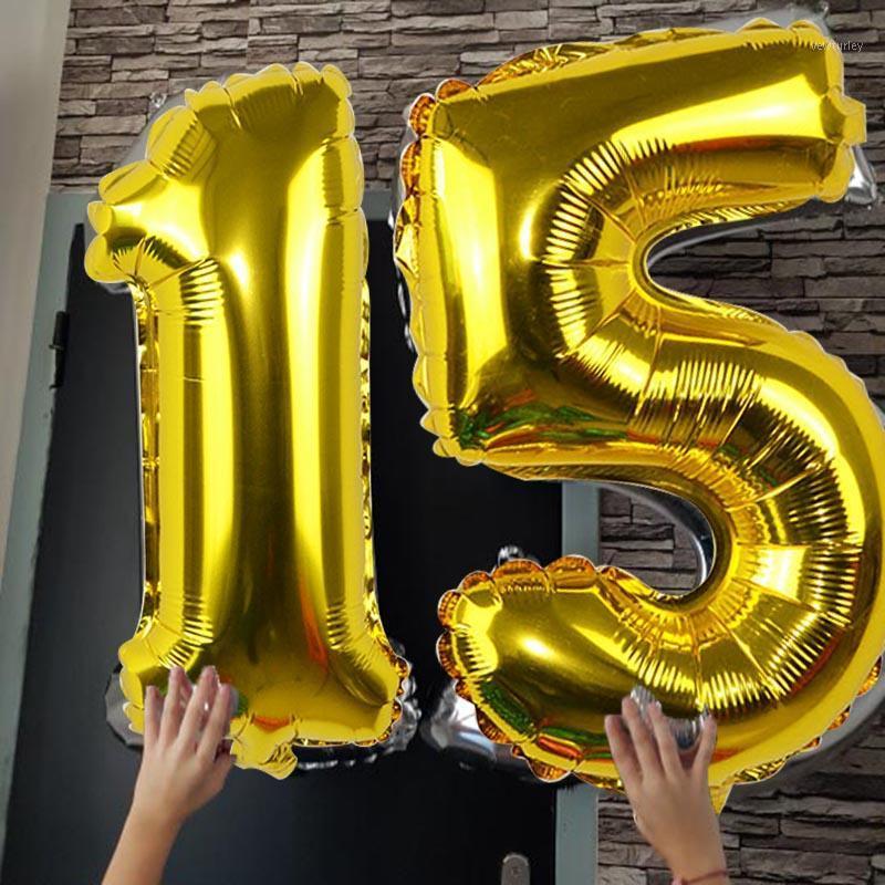 

Party Decoration 16/32/40inch Foil Balloon Helium Gold Number Balloons Wedding Baby Shower Birthday Souvenirs Favor Supplies