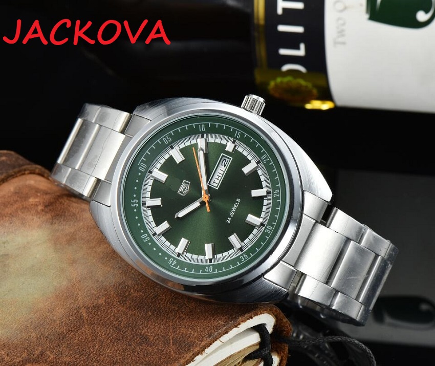 

Top Brand Orologio di lusso men watch High quality full stainless steel simple designer Quartz chronograph movement Mens Sport Watches, Slivery;brown