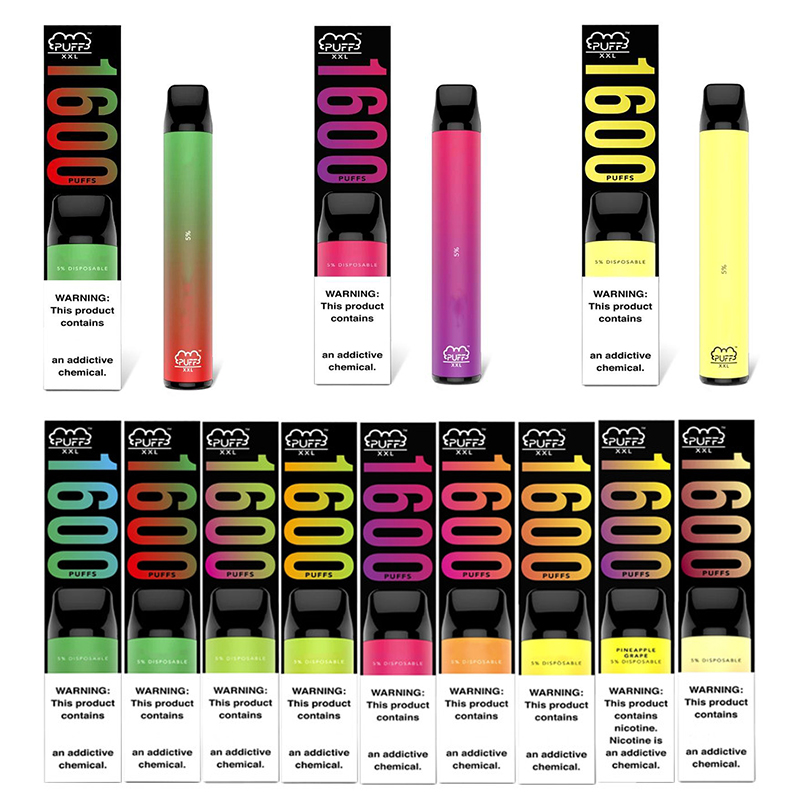 

Vape Pen 1600 vapor Puff XXL Disposable e cigarette Men Women Puffs Bars 1000mAh Cartridge dropshipping great price mix colors