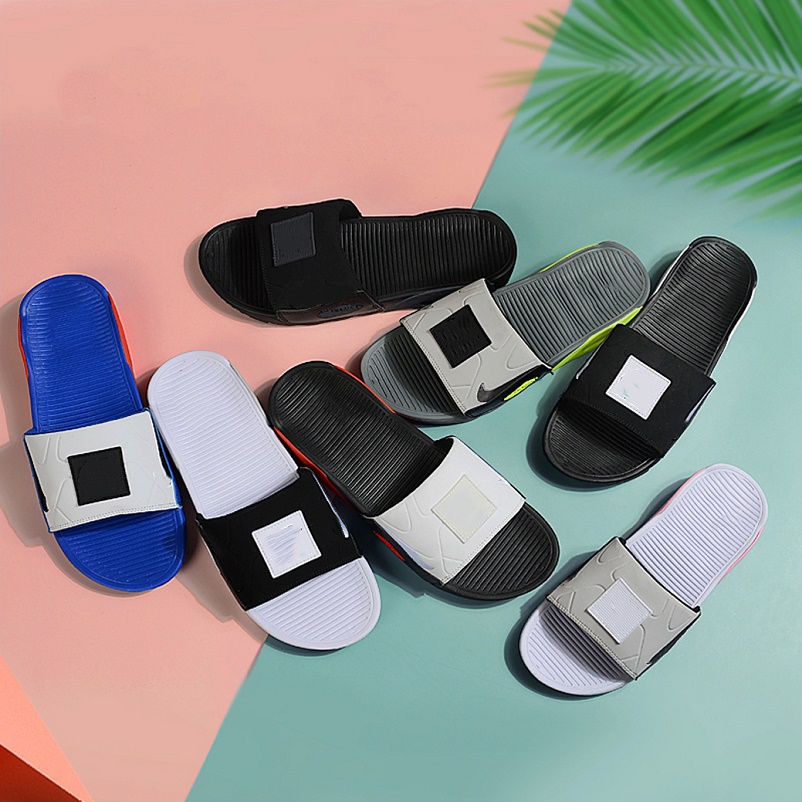 

2021 release summer 90 men women slippers fashion slides 90s triple black white grey outdoor mens flat flip flops beach hotel platform sandals, Color#1