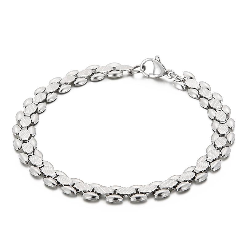

Link, Chain Fashion Women Silver Color Gold Bracelets Jewelry For Men Gift