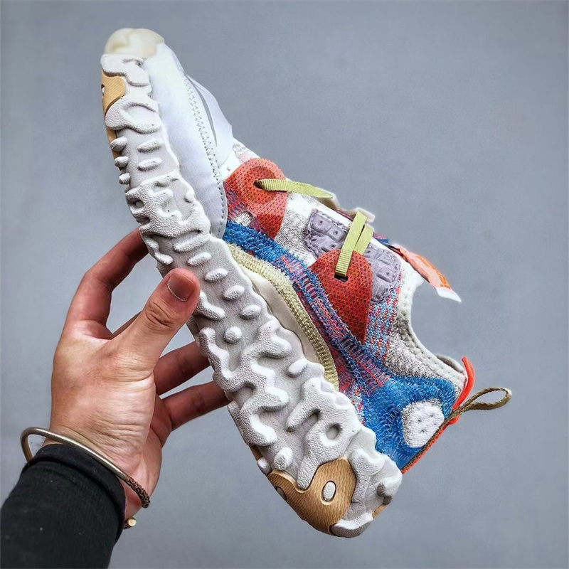 

2021 Release Overreact Fly Knit ISPA Designer Running Shoes Mens Womens Light Bone Marathon Sports Sneakers Size US5.5-11, Customize