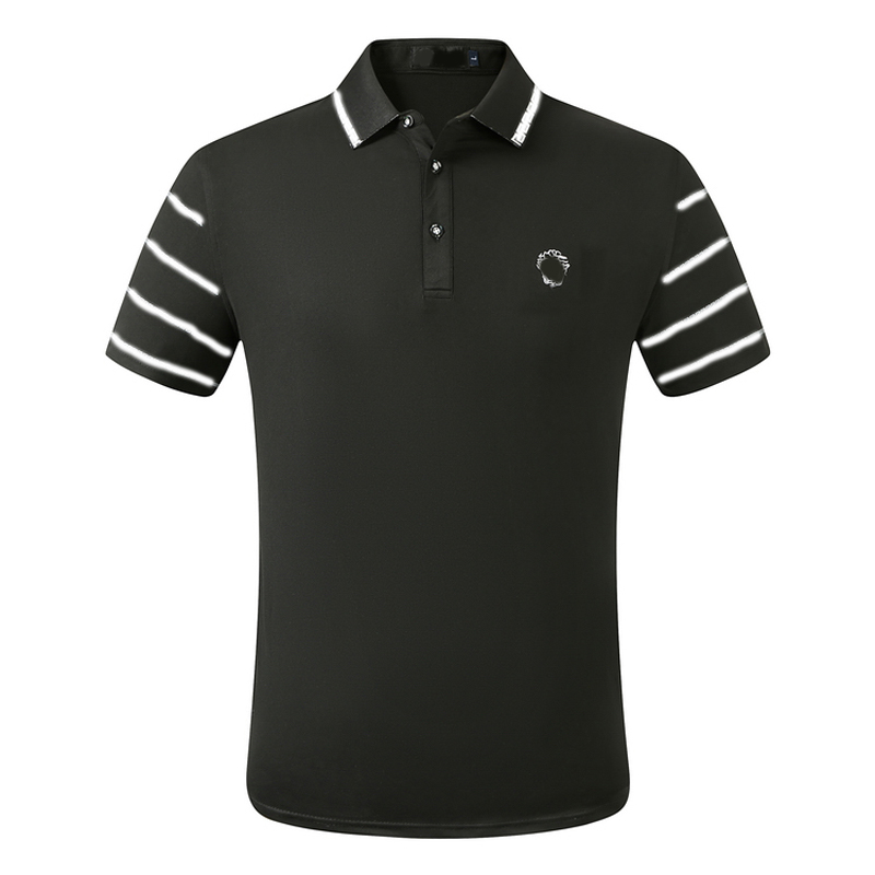

Italy Brand designer polo shirt Luxury t shirts snake bee floral embroidery mens polos High street fashion stripe print polo T-shirt, White;black