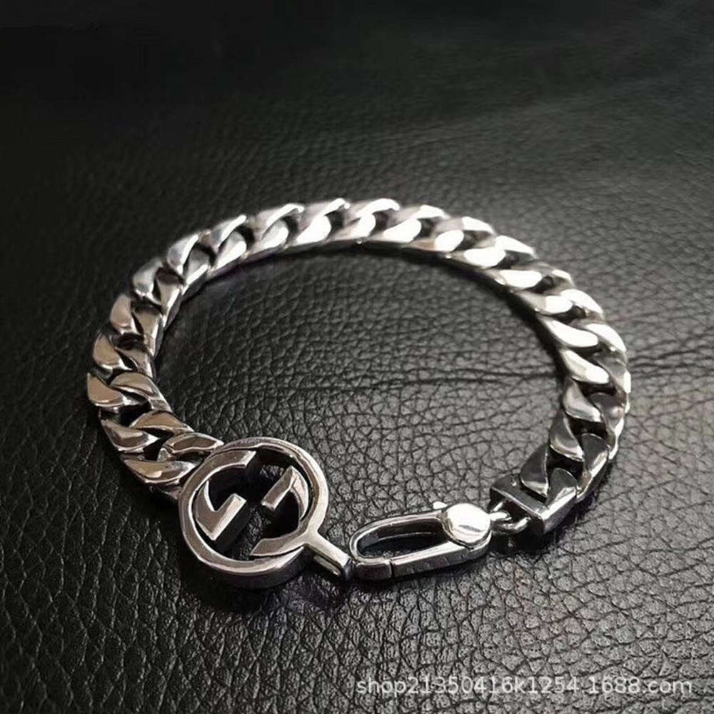 

Gujia double g Bracelet S925 for men and women, Black