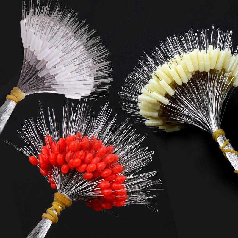 

300pcs/lot Float Transparent Rubber Stopper Ss S M L Fishing Bobber Stopper Float Cylindrical Space Bean Fish Line Accessories H1014