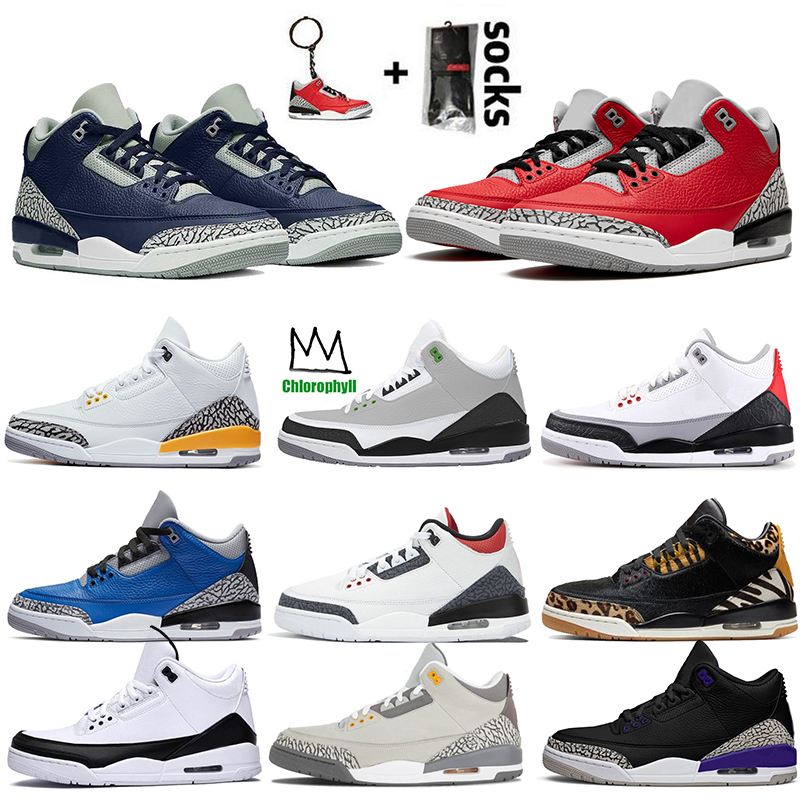 

2021 Top Quality Jumpman 3 3s Men Basketball Shoes Georgetown Red Cement Varsity Royal Laser Orange UNC Court Purple Mens Sports Trainers Sn