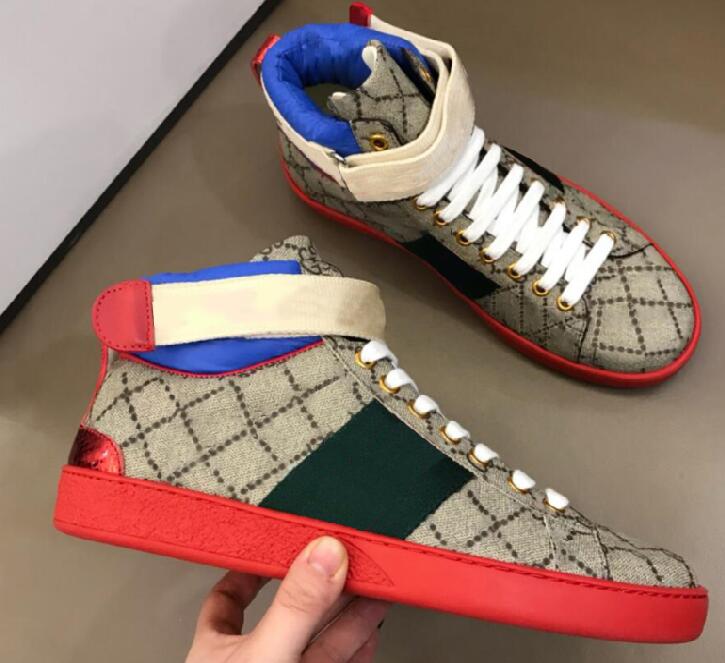 

2021 Designer Men Women White Shoes Bee Snake Tiger High gang Casual Shoe Chaussures Genuine Leather Sneakers Embroidery Classic Trainers Python Sneaker with box, Color 7