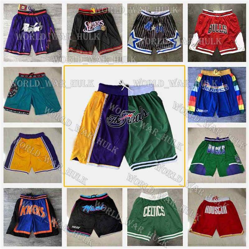

San Antonio Spurs Basketball Shorts Golden State Warriors Los Angeles Orlando Magic Men Just Don Sport Pants, Black;red