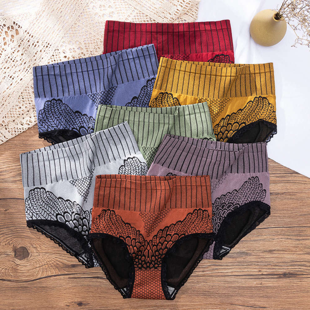

Palace 2.0 second generation underwear female graphene high waist, abdomen and buttocks, middle-aged elderly large size women's briefs, Black;white