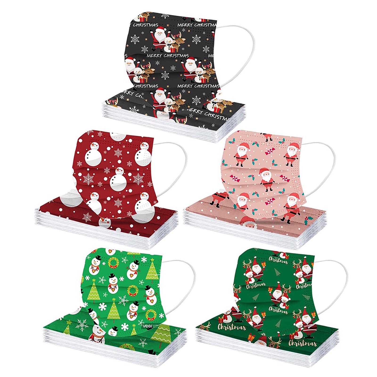 

2021 Classic Designer Face Mask Disposable masks adult cartoon printing Christmas three-layer protective wholesale
