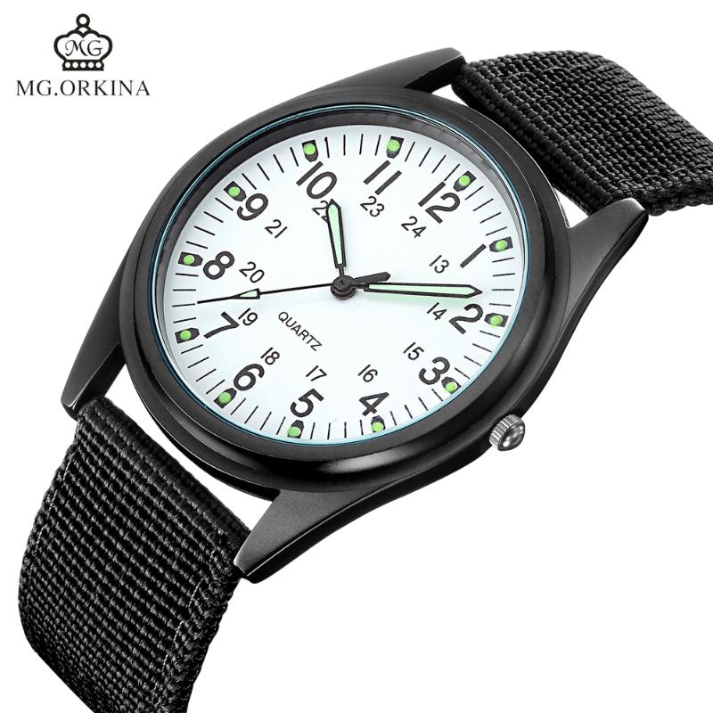 

Wristwatches 14 Colors Russian Men Watches Nylon Strap Women Quartz-watch Military Brand ORKINA Quartz Casual Wrist Watch Relogio, Model 1