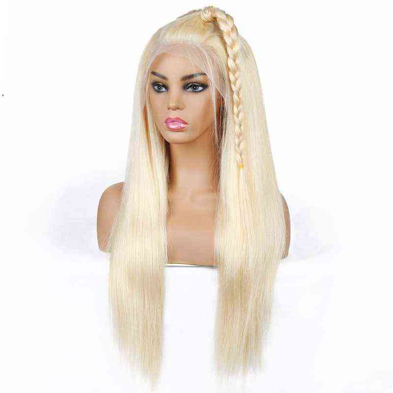 

Ishow 13X1 T Part Wig Blonde Color Brazilian Straight Human Hair Wigs 613 Lace Front Wig for Women All Ag Peruvian Indian
