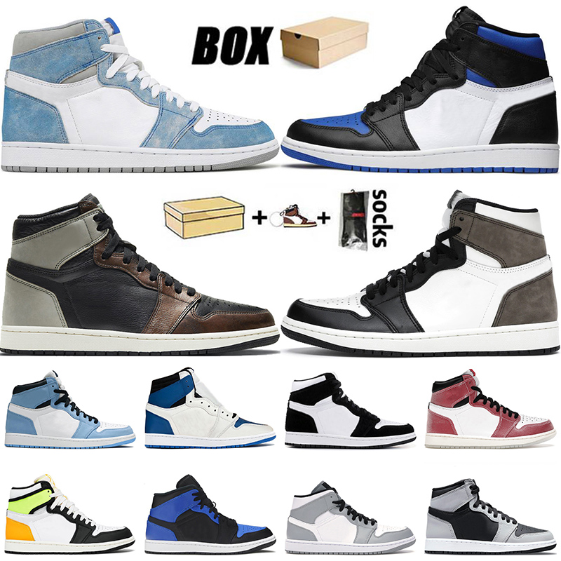 

Top 2021 Jumpman 1 1s Hyper Royal Basketball Shoes High Dark Mocha UNC Patent Freeze Out Men Women Jordan Retro Trainers Sneakers 36-46, A6 hyper royal 36-47