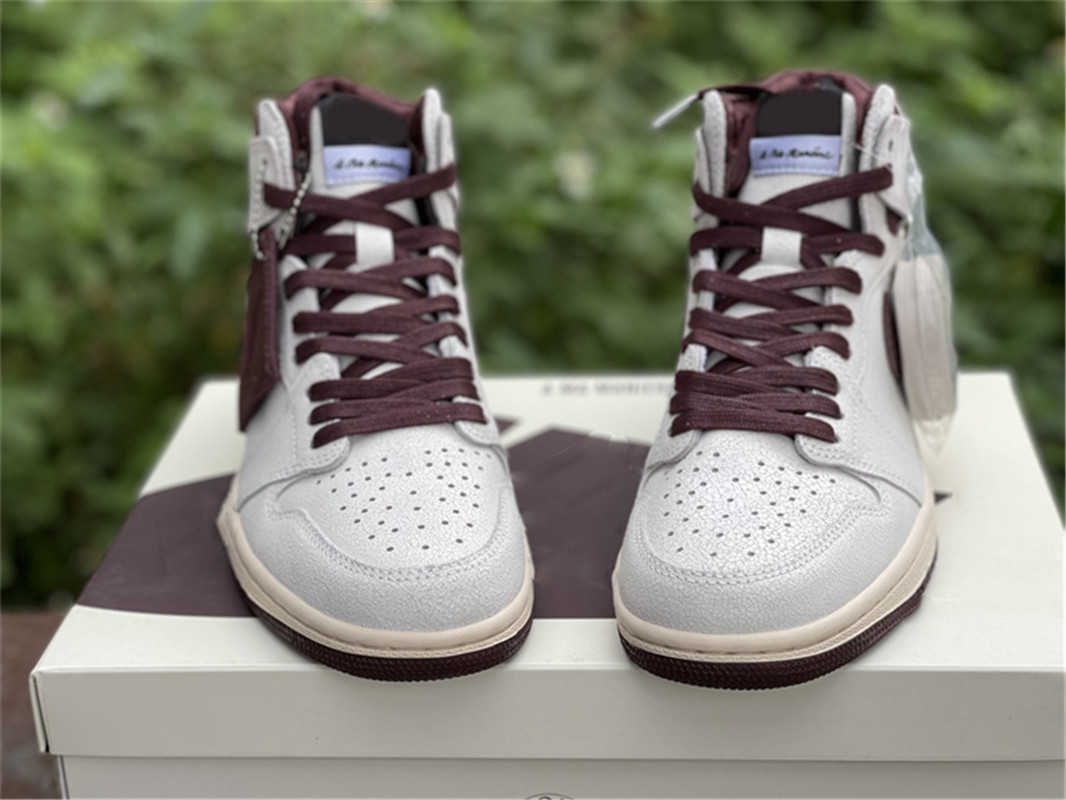 

Authentic 1 High OG A Ma Maniere Outdoor Shoes Men Sail Burgundy Crush 3S Mocha White Medium Grey Violet Ore Sports Sneakers With Box