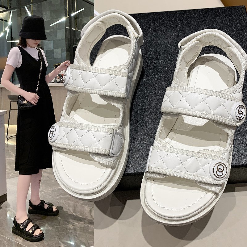 

2021 Summer Slingback Platform Sandals Women Outdoor Solid Gingham Sports Summer Sandals Women Dad Sandals Designer Shoes Women, Black