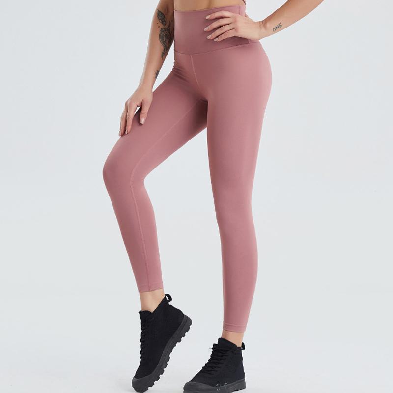 

Yoga Outfit 1 Piece Cutting Fitness Pants Soft Naked-Feel Sport Women's Tights High Waist Gym Jogging Athletic Legging