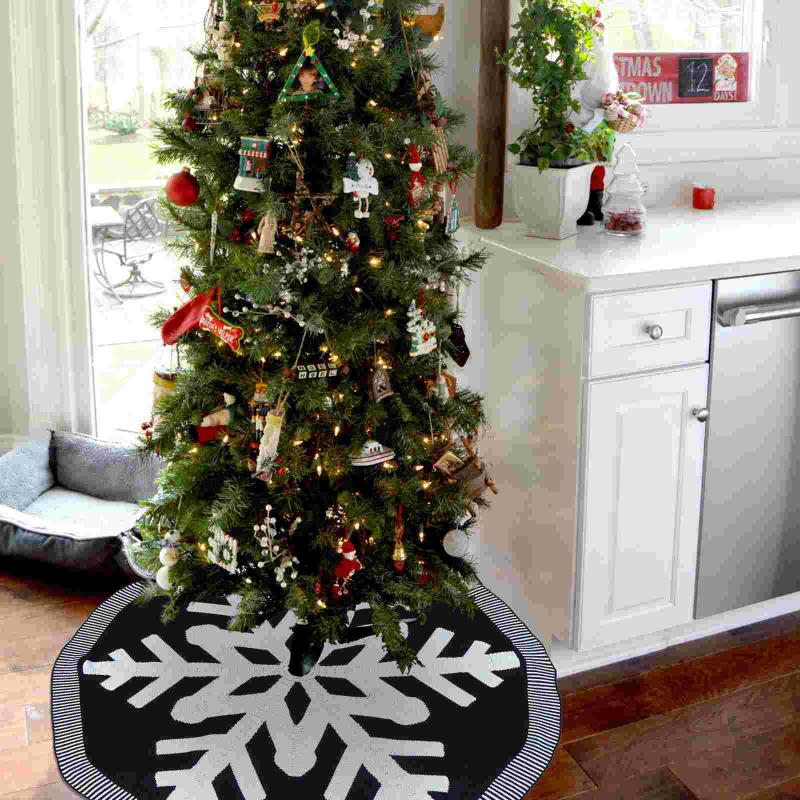 

Christmas Decorations 1pc Tree Skirt Creative Printed Snowflake Decor