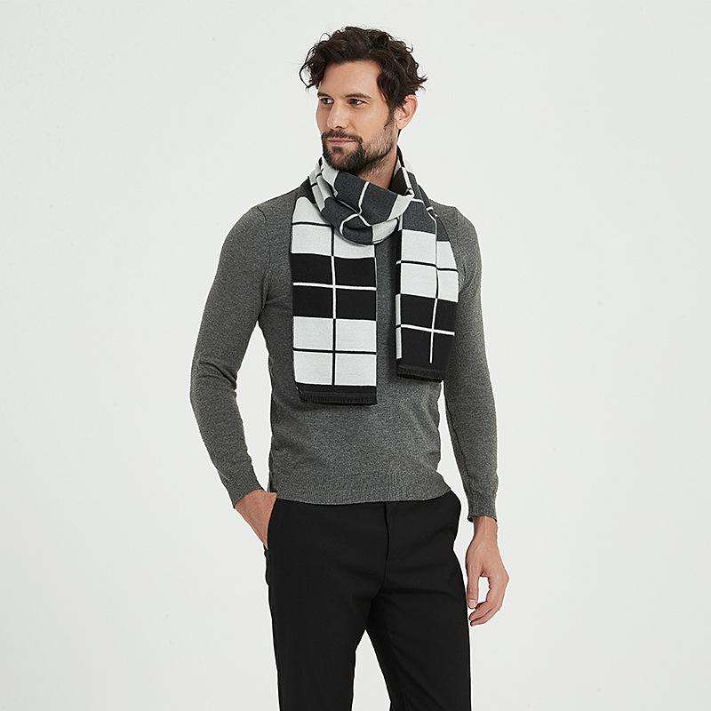 

Scarves Imitation Cashmere Autumn And Shawl Warm Scarf Fashion Designer Classic Men's Neck Guard 2021 Lad