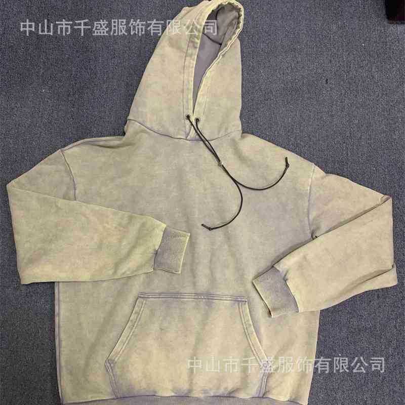

Guochao washing water makes old Hooded Sweater men's gaojiechao brand fried hip hop punk loose long sleeves, Beige