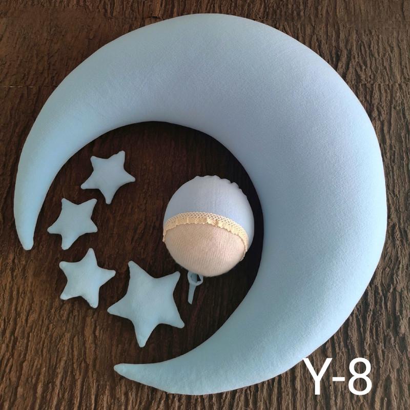 6pcs/set Moon Pillow Newborn Photography Prop Baby Posing Pillow Star Hat Set Infant Photo Positioner for Studio Photo-image-701027347