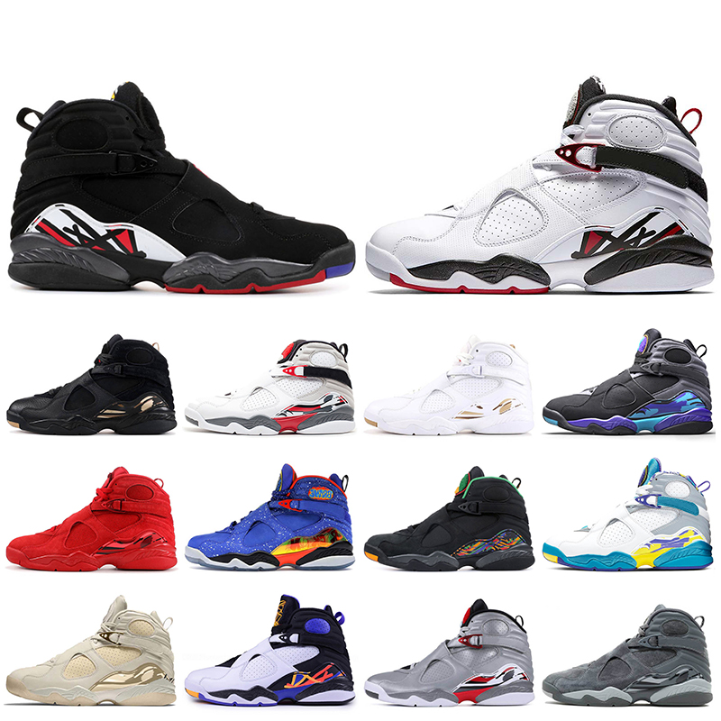 

2021 Fashion Jumpman 8 8s Playoff ALTERNATE Basketball Shoes Retro Doernbecher Valentines day Chrome Three Peat Cool Grey Countdown Pack Mens Trainers Sneakers, #9 chrome 40-47
